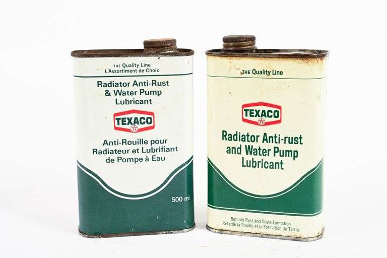 2 TEXACO RADIATOR ANTI-RUST & WATER PUMP LUBRICANT 500 ML CANS ...
