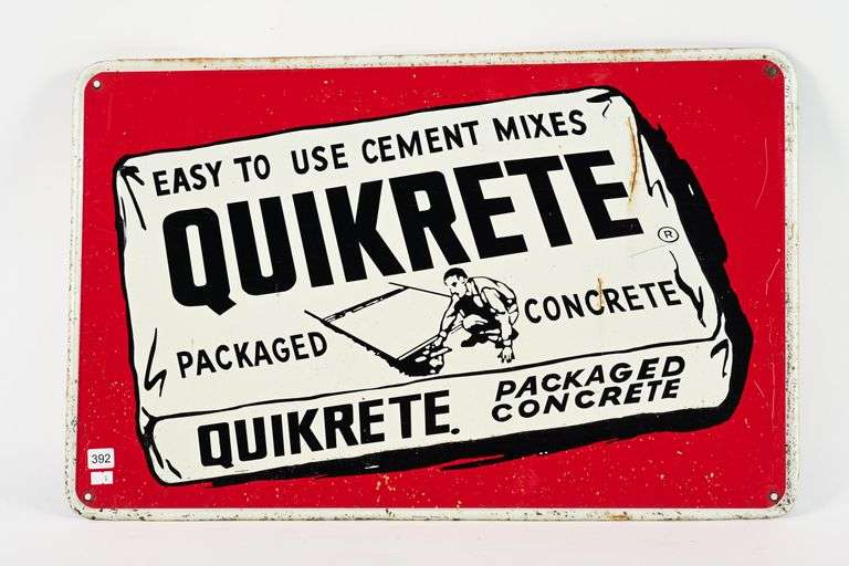 QUIKRETE PACKAGED CONCRETE SST SIGN - Shackelton Auctions Inc.