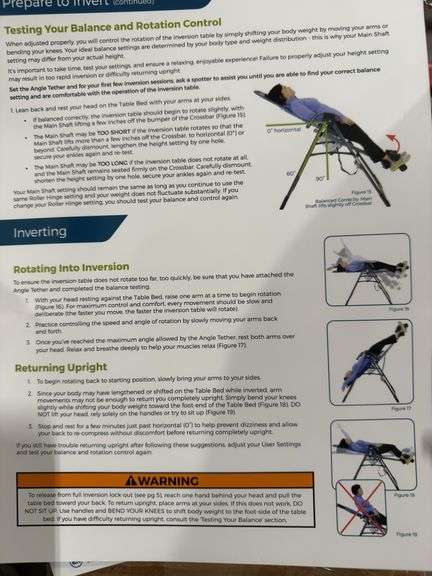 TEETER INVERSION TABLE - NEW - Shackelton Auctions Inc.