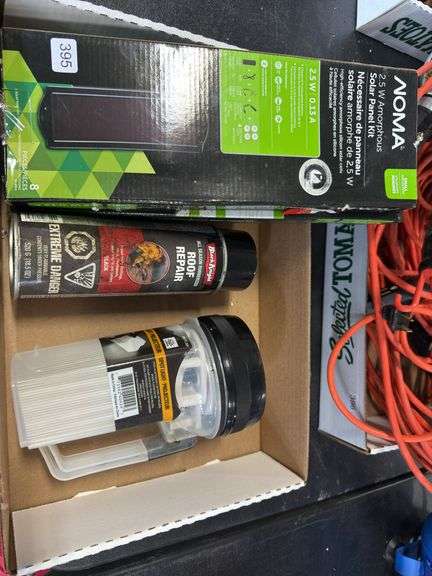 SOLAR PANEL KIT, ROOF REPAIR, FLASHLIGHT