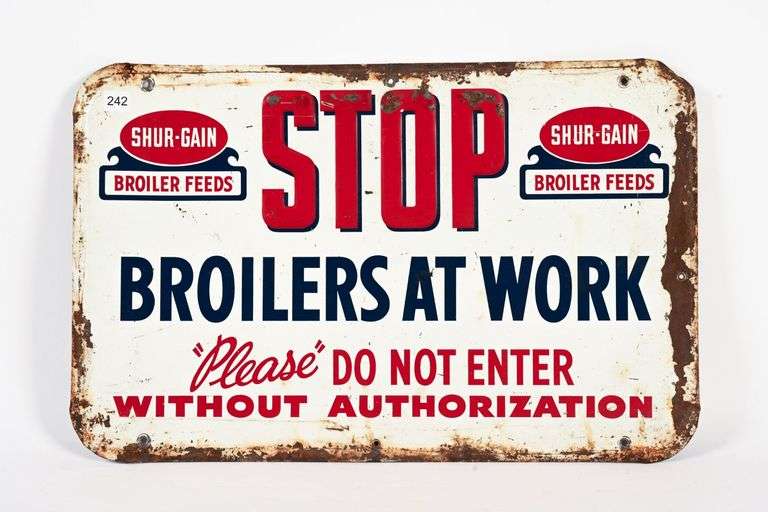SHUR-GAIN STOP BOILERS AT WORK SST SIGN