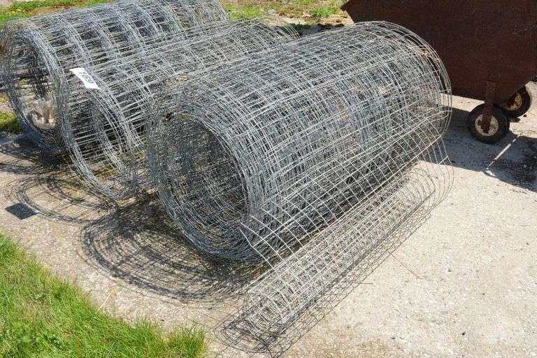 (3) Rolls Paige Wire Fence Shackelton Auctions Inc.