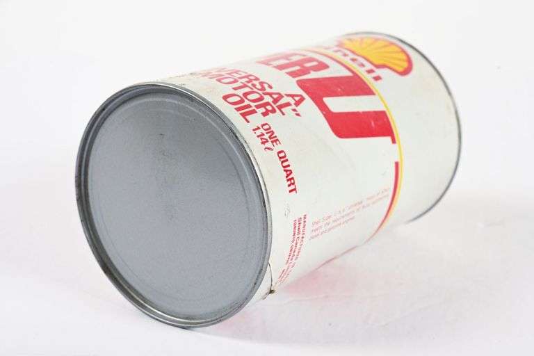 SHELL SUPER U MOTOR OIL IMP QT FIBRE CAN - FULL