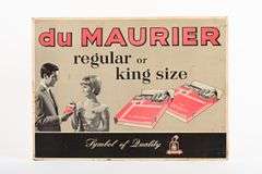 DU MAURIER REGULAR OR KING SIZE CARBOARD EASEL BACKSIGN