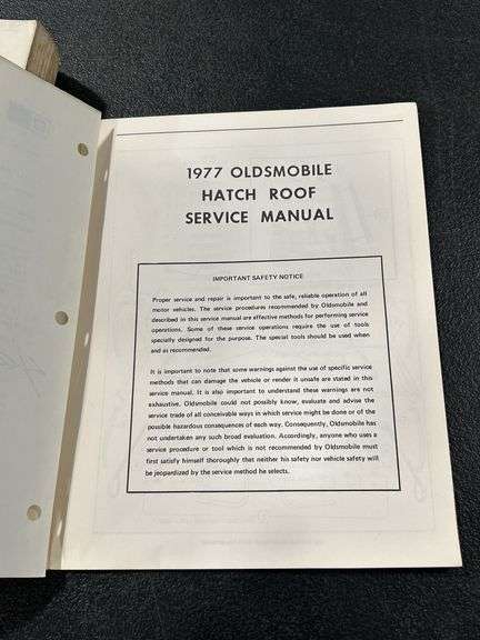 1977 & 1978 OLDSMOBILE SERVICE MANUALS