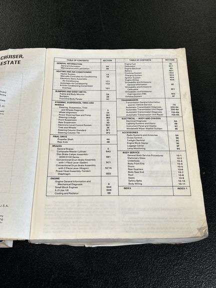 1988 & 1989 GM SERVICE MANUALS