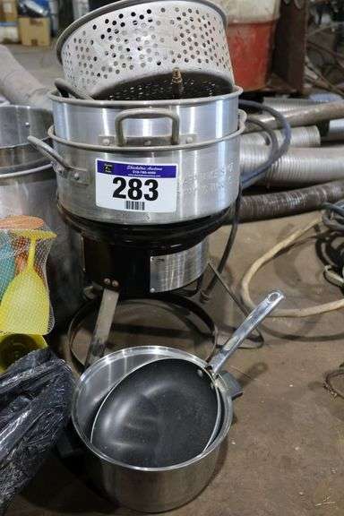 PROPANE BURNER, POTS & CAMPING DISHES