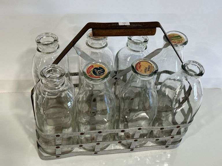 8 QUART MILK BOTTLES WITH CARRIER