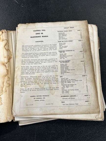 3 - 1967 & 1 -1968 GM VAUXHALL SHOP MANUALS