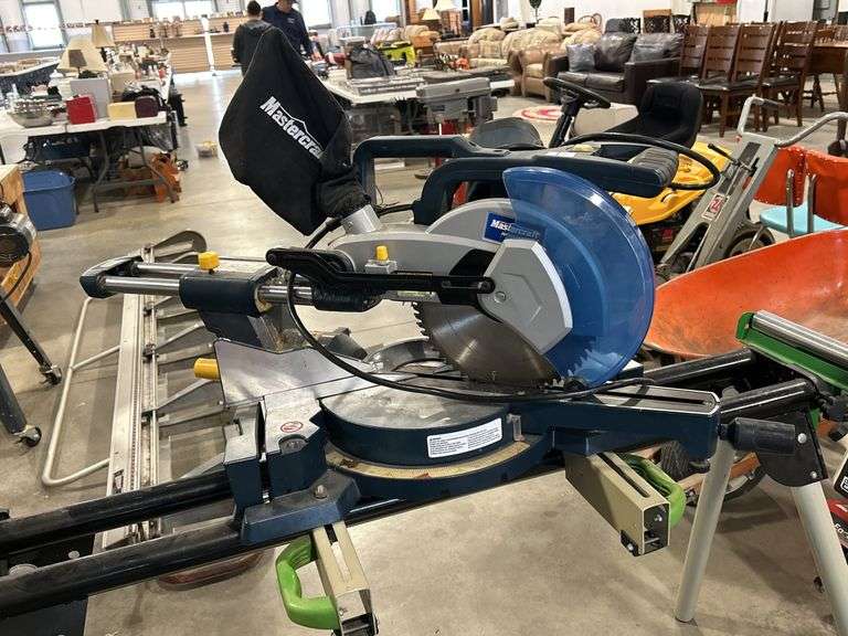 MASTERCRAFT HAWKEYE 10" SLIDING COMPOUND MITRE SAW & STAND