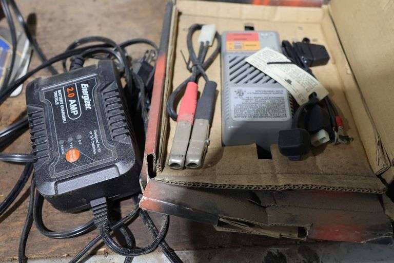 BATTERY OPTIMIZER & ASSORTED BATTERY CHARGERS