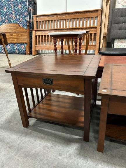 COFFEE TABLE AND TWO SIDE TABLES