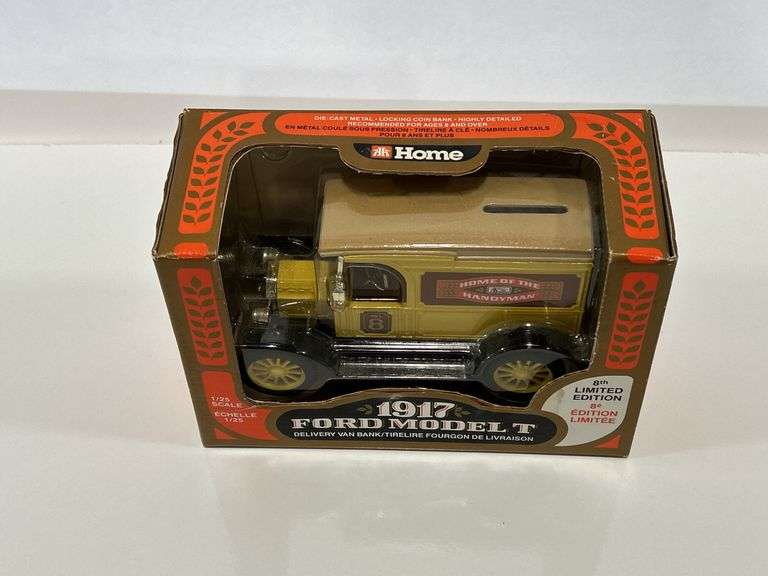 ERTL HOME HARDWARE 1917 FORD MODEL T DELIVERY VAN BANK - 1/25