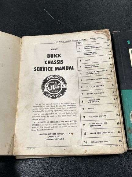 2 - 1959 BUICK SERVICE MANUALS
