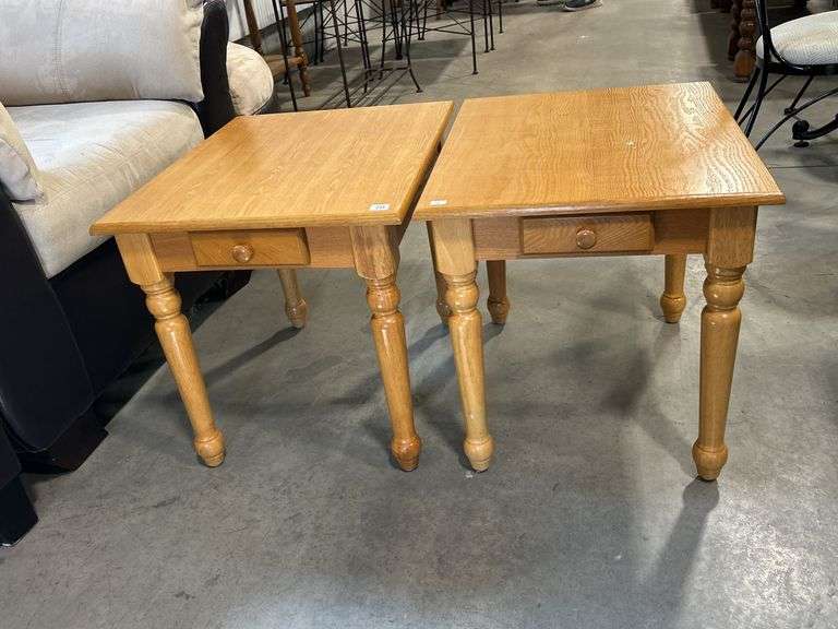 TWO SIDE TABLES - 18"X22"X19"