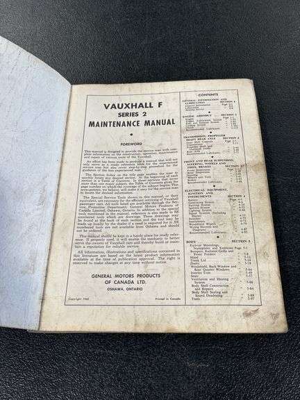 1960 & 3 - 1961 GM VAUXHALL SERVICE MANUALS