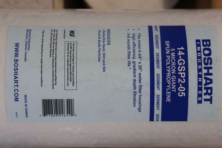BOSHART 14-GSP2-05 5 MICRON GIANT SPUN POLYPROPYLENE