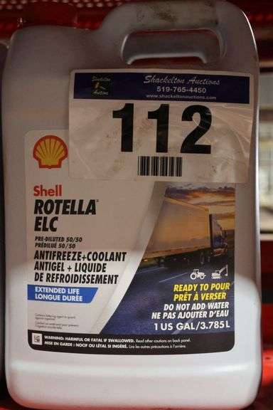 4 - 3.785L SHELL ROTELL ELC ANTIFREEZE & COOLANT - FULL