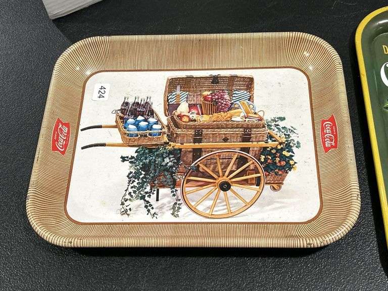 3 COCA COLA METAL SERVING TRAYS