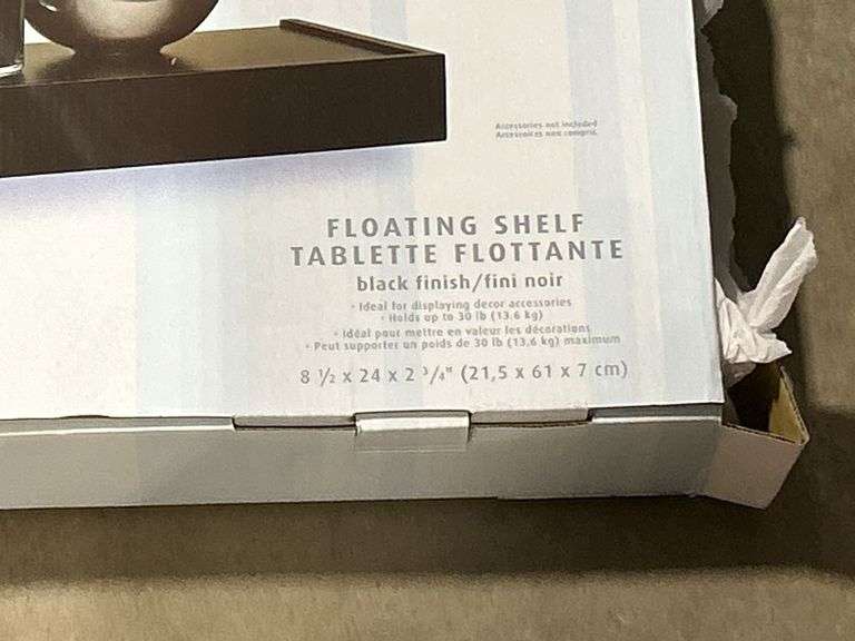 DEBBIE TRAVIS FLOATING SHELF - 8 1/2" X 24" X 2 3/4"