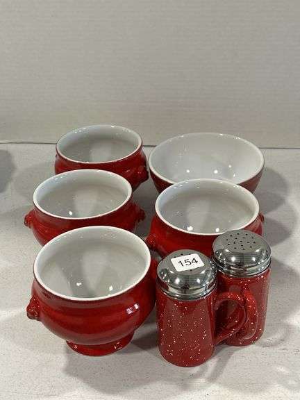 EMILE HENRY BOWLS & SALT & PEPPER SHAKERS