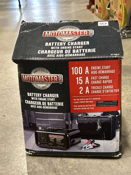 MOTOMASTER BATTERY CHARGER WITH ENGINE START