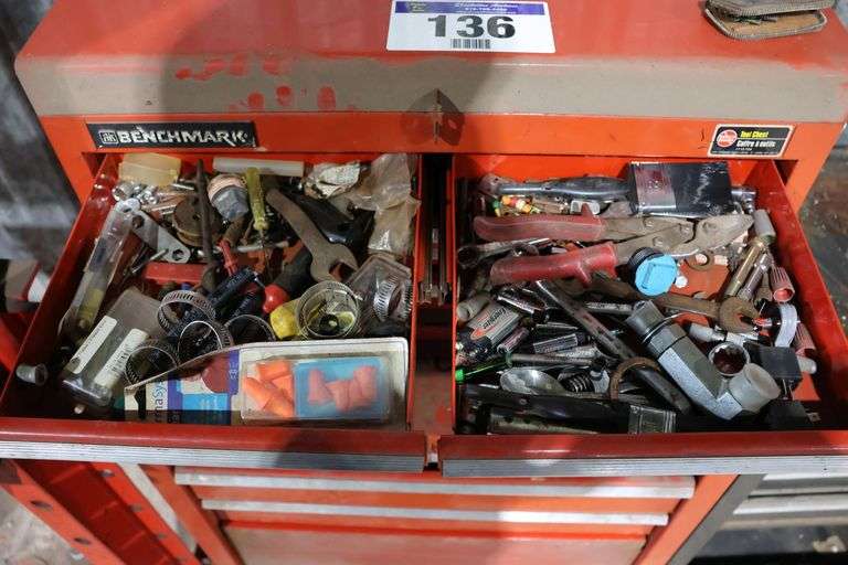 BENCH MARK TOOL CABINET & CONTENTS