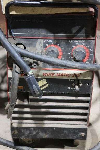 LINCOLN ELECTRIC WIRE-MATIC 255 CONSTANT VOLTAGE DC ARC WELDING POWER SOURCE & WIRE FEEDER
