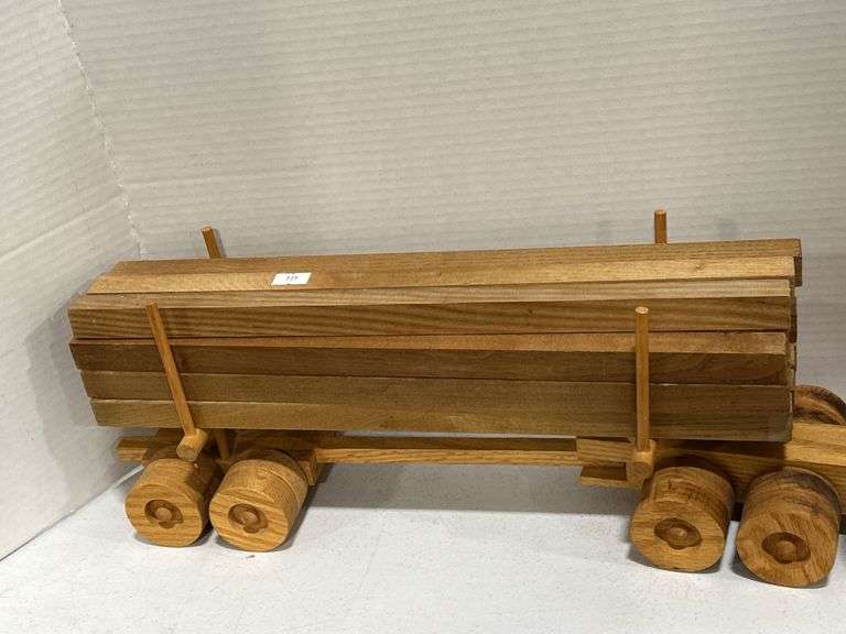 WOODEN LOGGING TRUCK MODEL - 26"