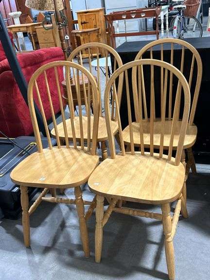 FOUR HOOP BACK CHAIRS