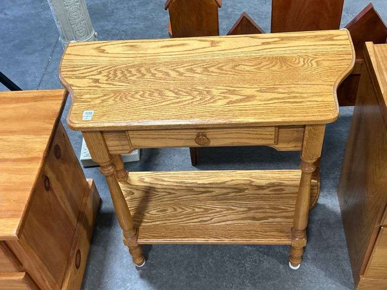 OAK HALL TABLE - 32"X14"X30"