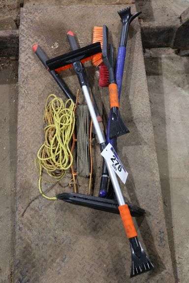 VEHICLE BRUSHES, GARDEN SNIPS, ROPE
