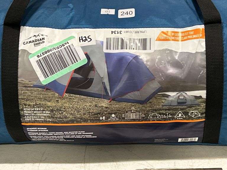 CANADIAN SHIELD 8 MAN TENT WITH EXTENDED FLY TENT