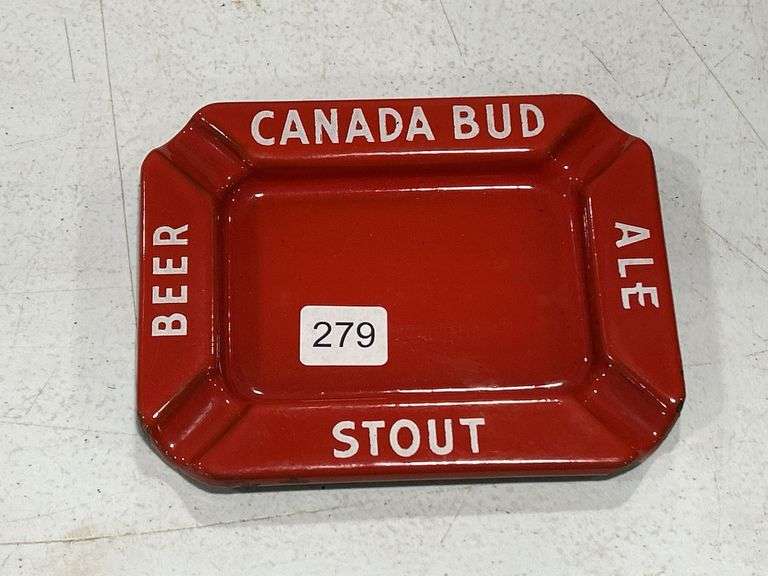 CANADA BUD PORCELAIN ASHTRAY