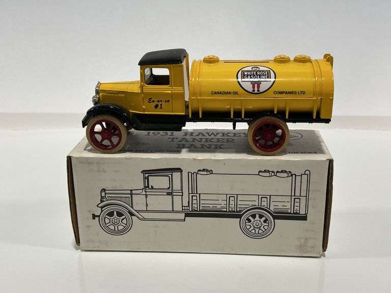 ERTL WHITE ROSE GASOLINE 1931 HAWKEYE TANKER BANK - 1/34