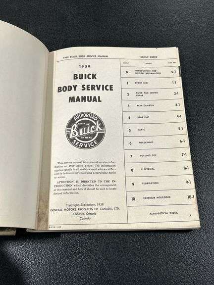 2 - 1959 BUICK SERVICE MANUALS