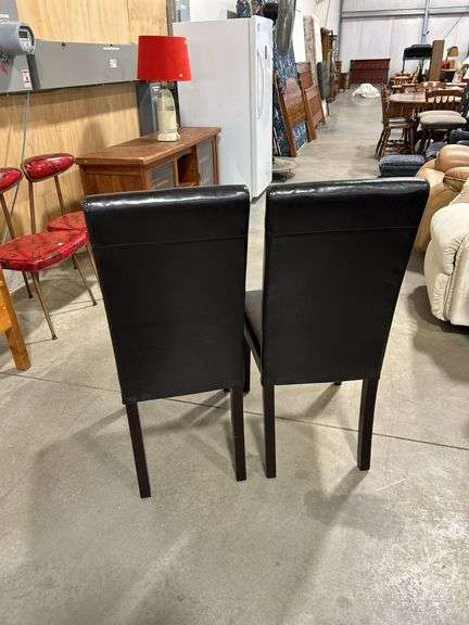 2 UPHOLSTERED DINNING CHAIRS
