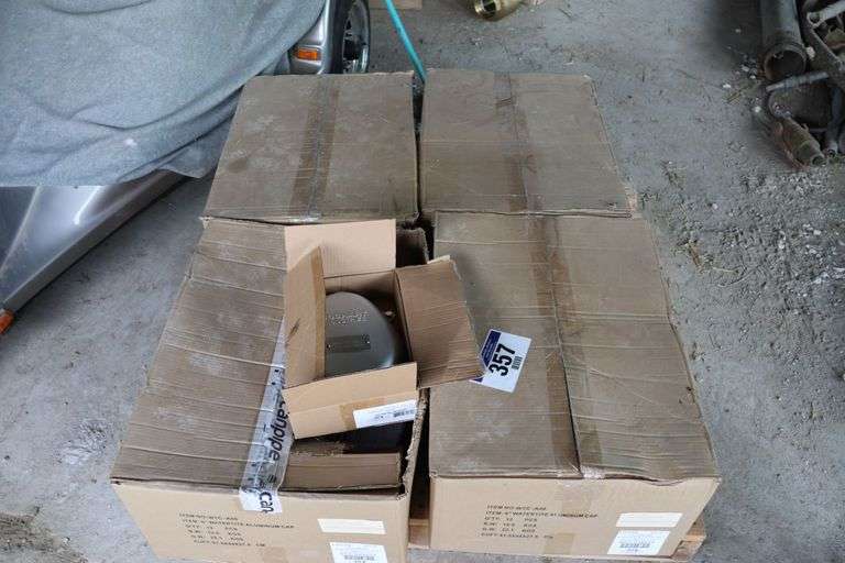APPROX. 40PC. 6" WATERTITE ALUMINUM WELL CAPS
