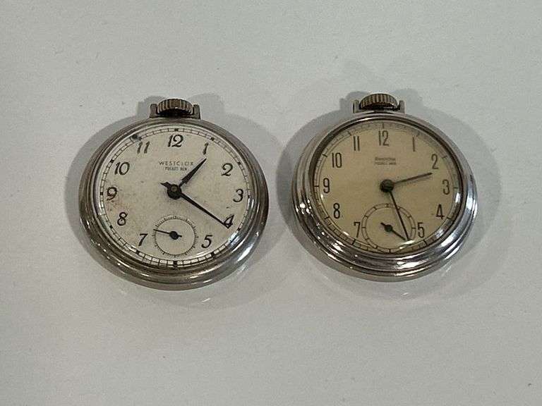 2 WESTCLOX POCKET BEN POCKET WATCHES - NOT WORKING