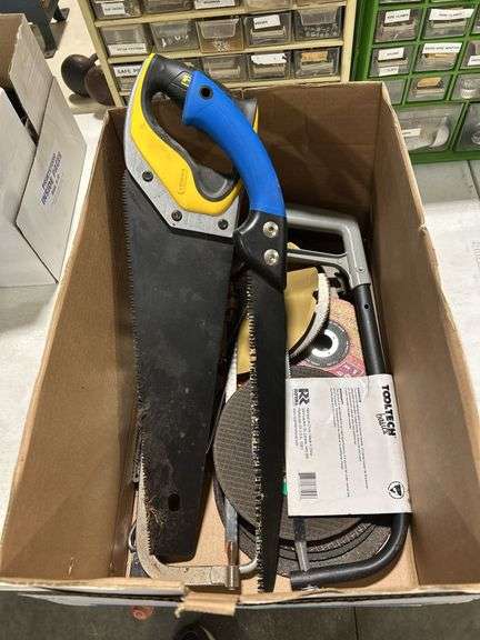HAND SAWS, SAW BLADES, CUT OFF WHEELS ETC