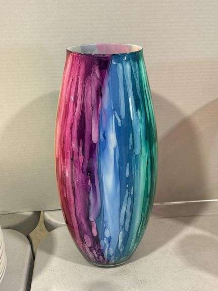 3 ART GLASS VASES