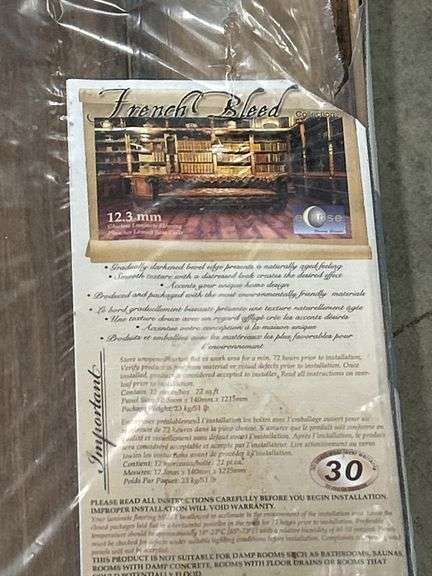 BOX OF LAMINATE FLOORING - 6" X 48"