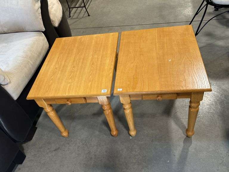 TWO SIDE TABLES - 18"X22"X19"
