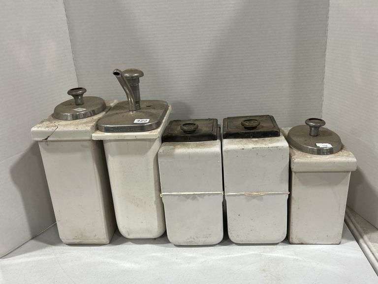 GROUP OF VINTAGE CERAMIC CANNISTERS