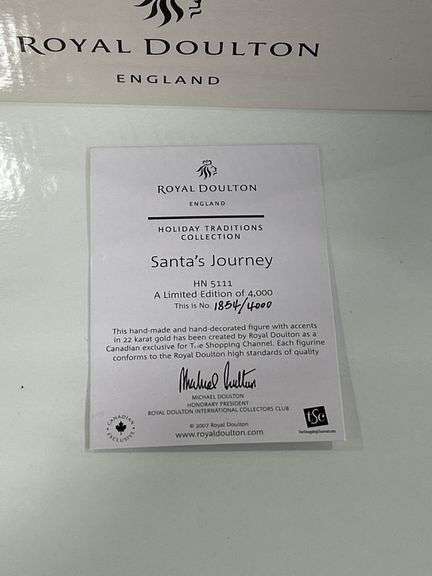 ROYAL DOULTON "SANTAS JOURNEY" HN5111