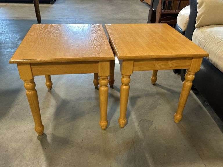 TWO SIDE TABLES - 18"X22"X19"