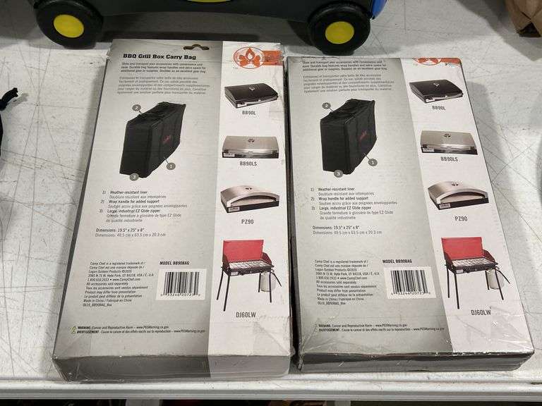 2 CAMP CHEF BBQ GRILL BOX CARRY BAGS