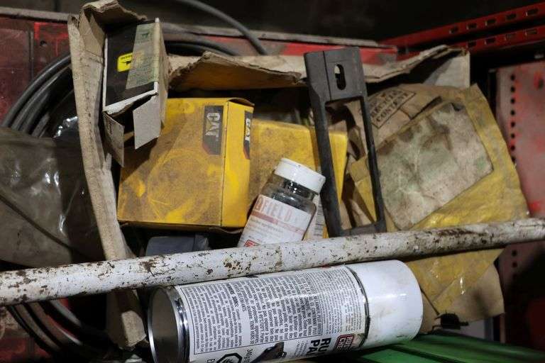 TOOL CADDY & CONTENTS, WHEELS, SPARK PLUGS ETC.