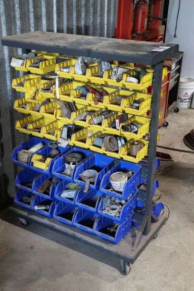 ROLLING TOOL CADDY SHELF WITH CONTENTS