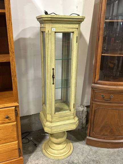 LIGHTED CURIO CABINET - 15"X15"X56"